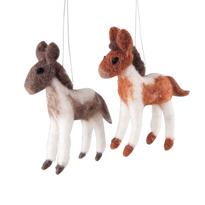 Gallerie II Felt Pony Christmas Xmas Ornament A/2