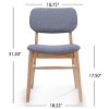 CAVINAS Polyester Armless Living Room Chairs Set of 2,Dining Chairs with Rubberwood Legs for Dining Room,Kitchen - 3 of 4