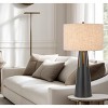 Cal Lighting 100W 3 way Hayti metal table lamp with 2W led night light - 4 of 4