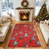 Runner Rug,Washable Rug for Home Decor, Indoor Non Slip Carpet,Soft Low Pile Christmas Rugs with Xmas Tree Motif for Entryway,Living Room,Bedroom - 3 of 4