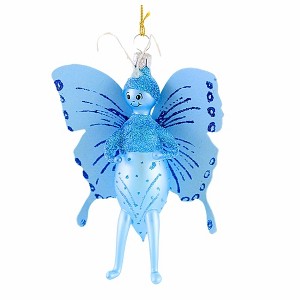 Italian Ornaments 4.5 Inch Lumibug Blue Butterfly Spring Tree Ornaments - 1 of 4