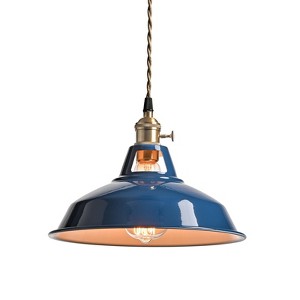 CLAXY Modern Pendant Light Blue Barn Shade Hanging Light - 1 of 4