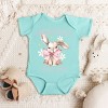 The Juniper Shop Coquette Cottontail Bunny Club Baby Short Sleeve Bodysuit - 3 of 4