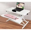 KTMBDW 31.5 inch Height Adjustable Stand Up Desk Converter, Quick Sit to Stand Tabletop Dual Monitor Riser Workstation - 2 of 4