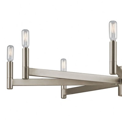 Sleek Modern 35'' Black Nickel 8-Light Ambient Chandelier