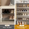 Shoe Cabinet with 3 Rattan Doors, Freestanding Shoe Storage Organizer with Adjustable Shelves, 7-Tier Shoe Storage Cabinet for Entryway,Hallway,Closet - 3 of 4