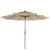 Sonkuki 10FT Outdoor 3-Tier Patio Market Umbrella w/Solar Lights and Aluminum Pole - 2 of 4