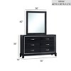 GlasFlength Decorative Wall Mirrors Elegant Mirror Practical Mirror Functional Mirror Rectangular Mirror for Entryway, Black, 36"*2"*40" - 4 of 4