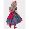 Holly Jolly Hi-Lo Plaid Holiday Dress Mia Belle Girls - 3 of 4