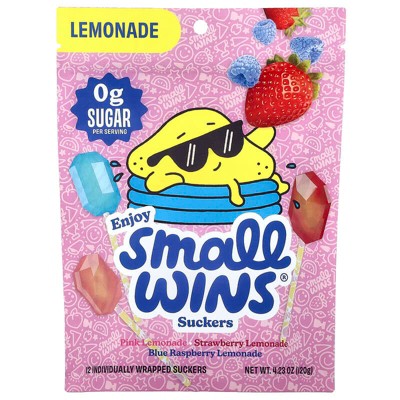 Enjoy Small Wins, Suckers, Lemonade, 12 Count, 4.23 oz