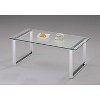 Kings Brand Furniture Modern Chrome Finish with Glass Top Rectangular Cocktail Coffee Table for Living Room - 3 of 4