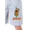 Scooby-Doo Mens' Cartoon Title Logo Face Character Sleep Pajama Shorts Grey - 2 of 3