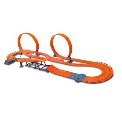 hot wheels double loop race track