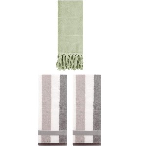 REGALWOVEN 3 Packs Cotton Absorbent Soft Decorative Bathroom Hand Towel for Kitchen - 1 of 4