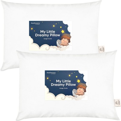 KeaBabies Toddler Pillow - Soft Organic Cotton Kids Pillows for Sleeping - Travel Pillow for Kids Age 2-5