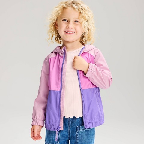 Cat & Jack Toddler Girls' Colorblock Windbreaker - Cat & Jack™ Pink/Purple 4T