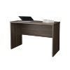 Vynxaria Rough Rock Minimalist Home Office Work Desk - Dark Walnut with Cable Management - 2 of 4