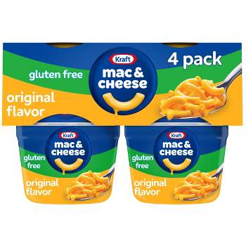 Kraft Gluten Free Original Mac and Cheese Cups Easy Microwaveable Dinner - 7.6oz/4ct