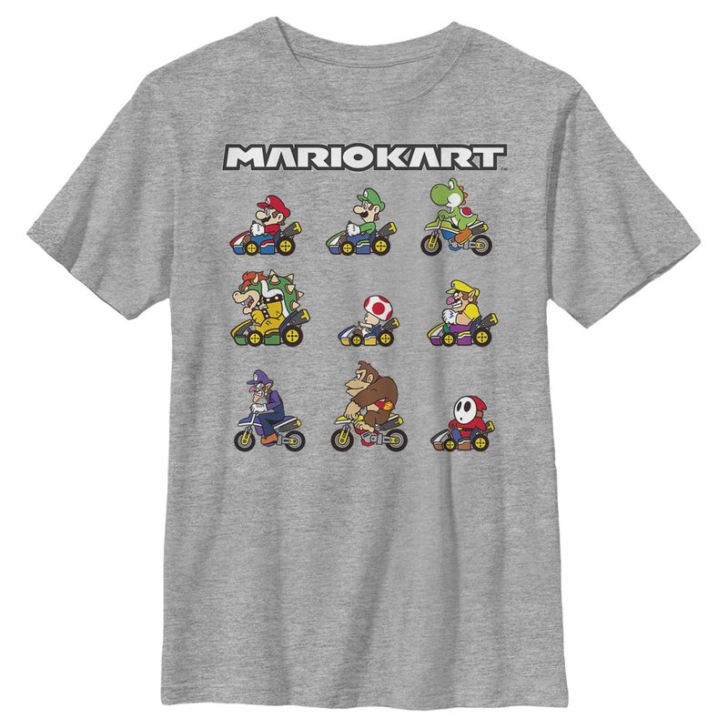 Boy's Nintendo Mario Kart Character Panel T-Shirt, 1 of 5