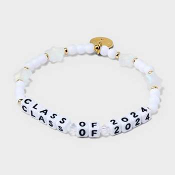 Little Words Project Class of 2024 Beaded Bracelet - White