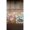 Wall Art – Acrylic Painting Set of Two Fish, Gold Framed Handpainted Canvas by Kalalou - 3 of 3