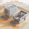 Large Stainless Steel Enclosed Cat Litter Box with Lid, Metal Kitty Litter Box with Flip Cover, Removable Top and Litter Scooper, 17.32'' - 3 of 4