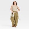 Women's Mid-Rise Relaxed Fit Pull-On Cargo Pants - Universal Thread™ Moss Green - 3 of 3