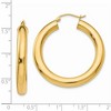 Black Bow Jewelry 5mm, 14k Yellow Gold Classic Round Hoop Earrings, 35mm (1 3/8 Inch) - 3 of 4