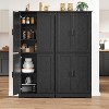 必填70in Tall Kitchen Pantry Cabinet, Freestanding Storage Cabinet with 4 Doors and Adjustable Shelves, for Dining Room,Living Room - 4 of 4