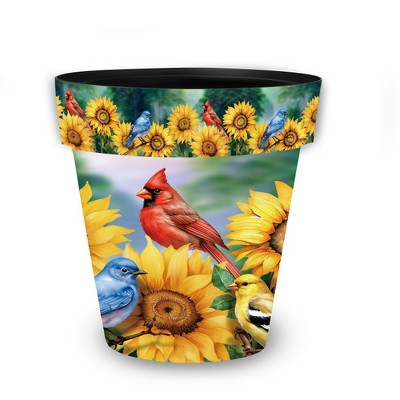 Briarwood Lane Summer Planter 11.75" x 11" x 11" Birds in the Garden Medium For Summer Planter