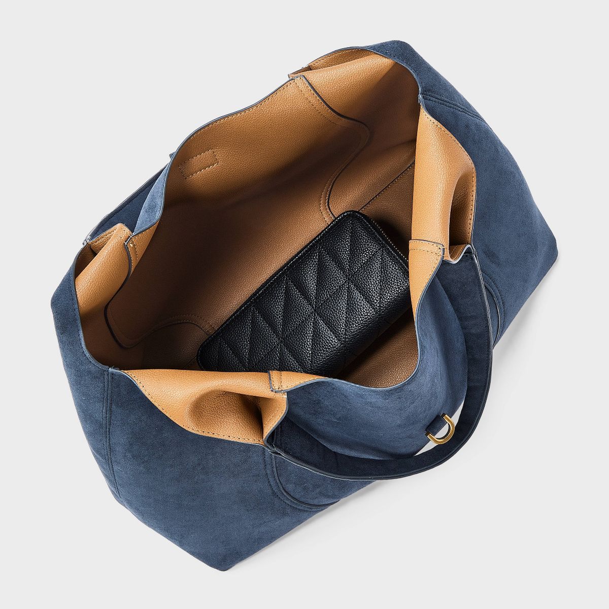 Faux Suede Shoulder Tote Bag - A New Day™ - thumbnail 4