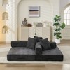 Vynxaria Comfy Convertible Folding Mattress Couch, Floor Sofa Bed, Chenille Floor Sofa with Armrest for Living Room Bedroom - 4 of 4