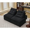 Airsurfer Black Modular Sofa, Soft Corduroy Fabric, Neck & Lumbar Pillows, 2-Seater Lounge Chair, for Reading or Living Room - 2 of 4