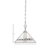 Toltec Lighting Any 1 - Light Pendant in  Brushed Nickel with 14" New Deco Art Glass Shade - 2 of 2