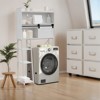 Over The Toilet Storage Cabinet, Above Toilet Storage Cabinet With Barn Doors, Freestanding Space Saver Bathroom Cabinet For Bathroom Laundry White - 2 of 4