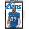 Trends International NFL Detroit Lions - Aidan Hutchinson Feature Series 25 Framed Wall Poster Prints - 3 of 4
