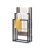 VYNXARIA Metal Freestanding Towel Rack 3 Tiers Hand Towel Holder Organizer for Bathroom Accessories, Black - 3 of 4
