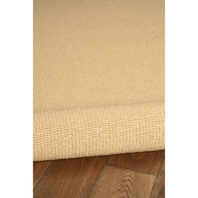 1'9"x2'10" Rhodes Wool Accent Rug Beige - Linon: Farmhouse Style, Low Pile, Indoor, Solid Pattern, Tufted Wool Rug