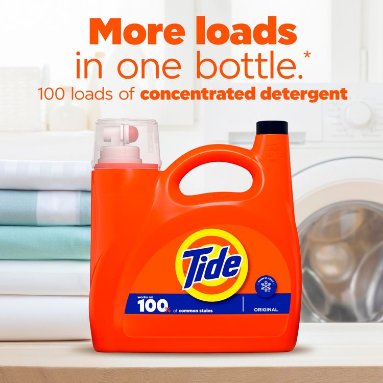 Tide Original HE Deep Cleaning Concentrated Liquid Laundry Detergent Soap, 4 of 14