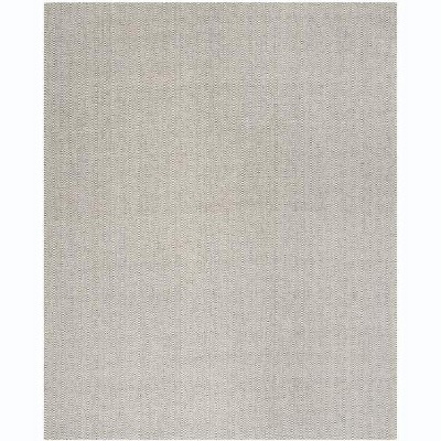 Ivory Elegance 8' x 10' Hand-Knotted Wool & Viscose Area Rug