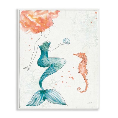Stupell Industries Mermaid and Ocean Seahorse, 24" x 30"