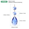 Unique Bargains Crystal Shiny Teardrop Octagonal Bead Pendants 5 Pcs - 3 of 4
