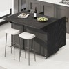 Kitchen Island Cart with Drop Leaf, 51.2" Rolling Storage Island Cart on Wheels, Kitchen Island Cart with Storage Rack for Kitchen Dining Room - 3 of 4