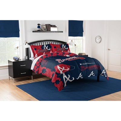 mlb atlanta braves comforter pillowcase baseball bedding