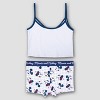Women's Disney Retro Mickey & Minnie Cami and Boxer Set - Blue - 2 of 4
