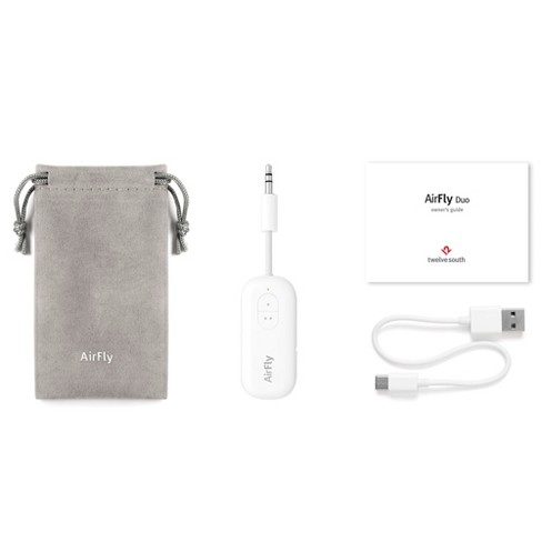 Twelve South Airfly Duo Wireless Transmitter Audio Sharing For Up To 2  Airpods /wireless Headphones Any Audio Jack For Use On Planes,gym,home,auto  : Target