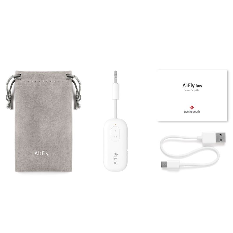 Twelve South AirFly Duo  Wireless transmitter audio sharing for up to 2 AirPods /wireless headphones any audio jack for use on planes,gym,home,auto, 1 of 6