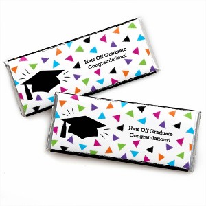 Big Dot of Happiness Hats Off Grad - Graduation Party Candy Bar Wrappers Party Favors - Set of 24 - 1 of 4