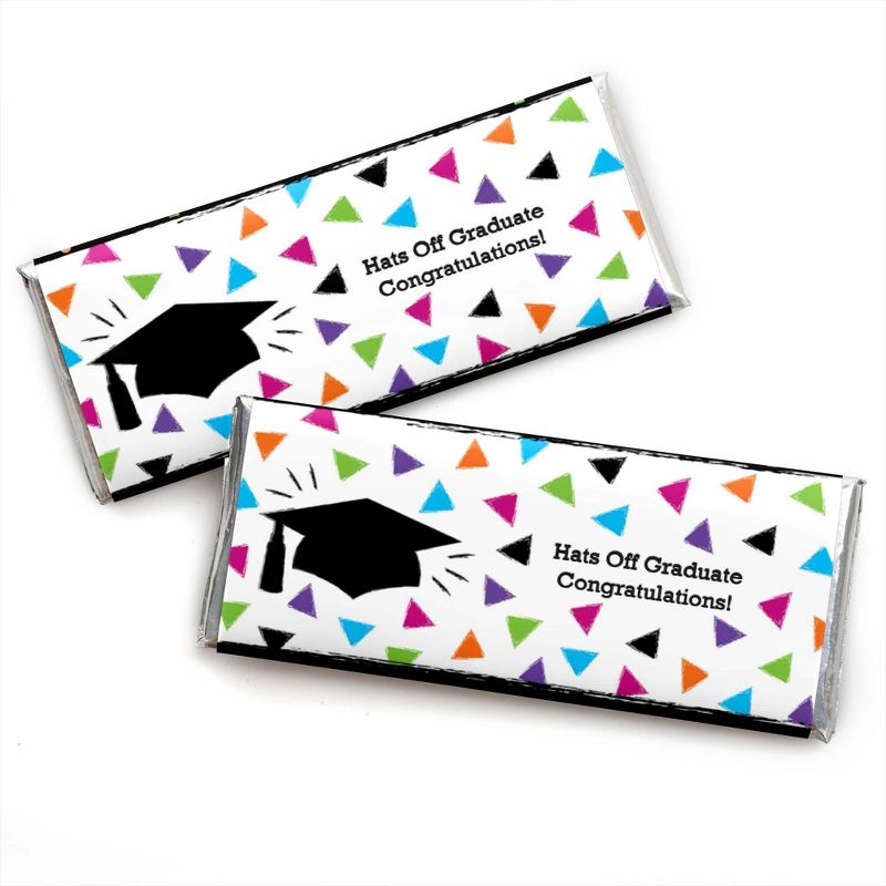 Big Dot of Happiness Hats Off Grad - Graduation Party Candy Bar Wrappers Party Favors - Set of 24, 1 of 5