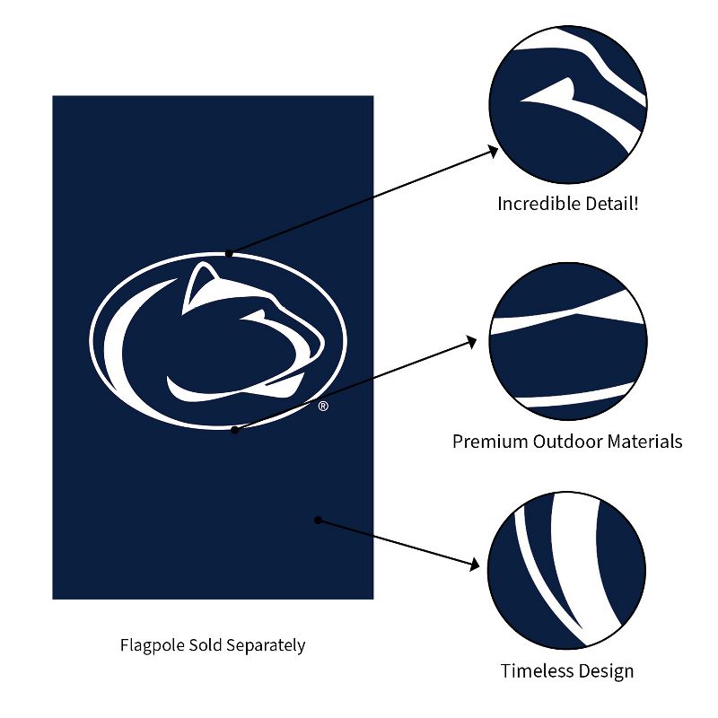 Evergreen Penn State House Applique Flag- 28 x 44 Inches Indoor Outdoor Sports Decor, 5 of 8